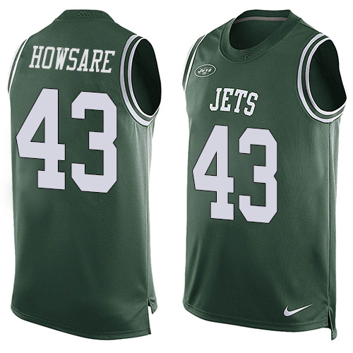 Men's Limited Julian Howsare Nike Jersey Green - #43 Player Name & Number Tank Top NFL New York Jets